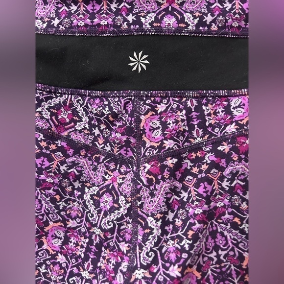 ATHLETA Womens Chaturanga Tapestry Mixed Print High Rise Cropped Leggings Size M - Picture 10 of 14